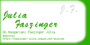 julia faszinger business card